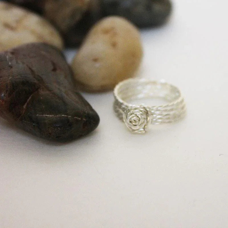 Twisted Silver Wire Knot Ring - Gothic Grace Inc