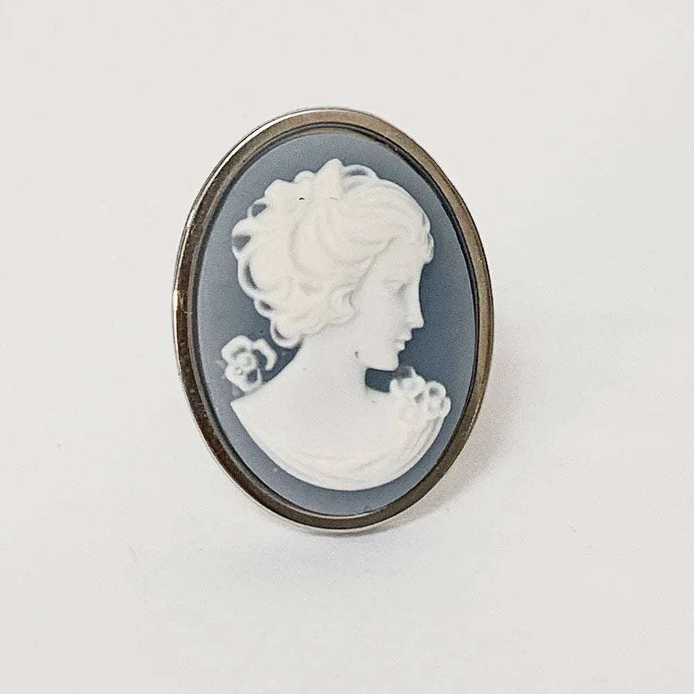 Victorian Blue Cameo Ring - Gothic Grace Inc