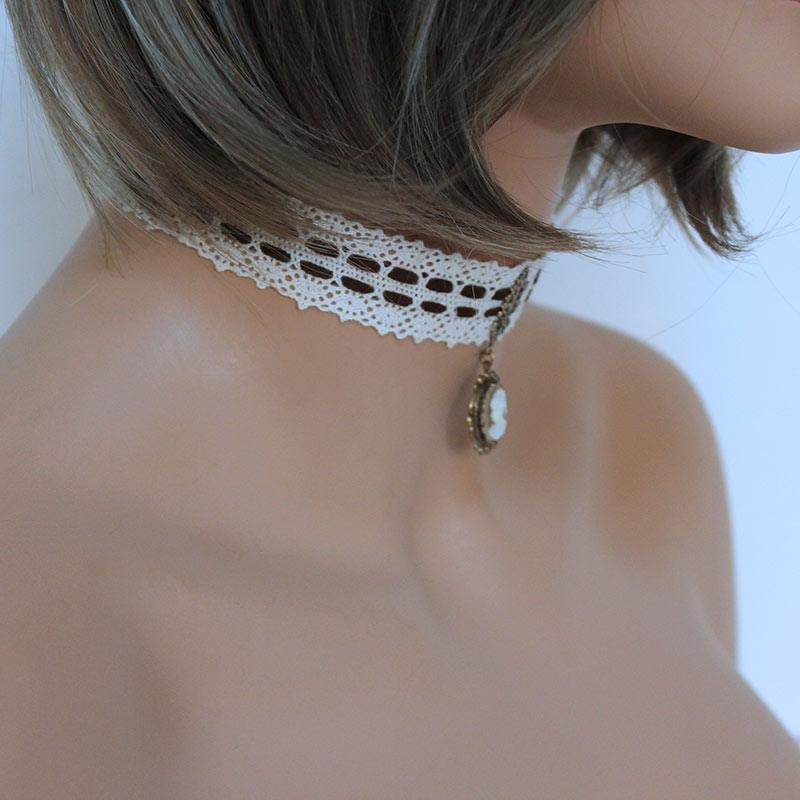 Victorian Cameo Pendant Choker - Gothic Grace Inc