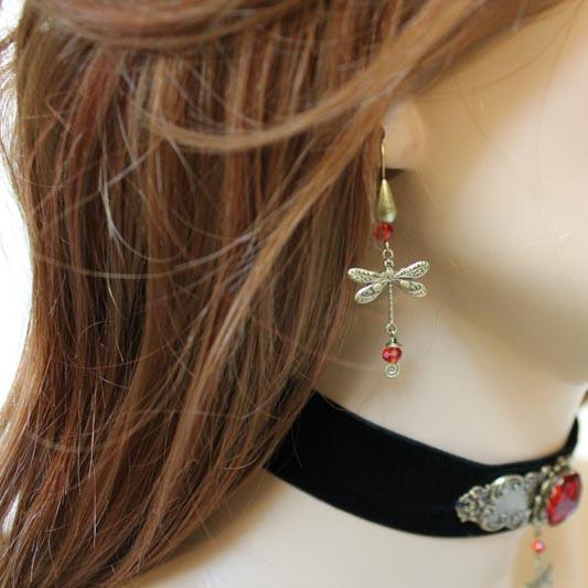 Whimsical Dragonfly Earrings - Gothic Grace Inc