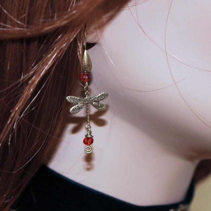 Whimsical Dragonfly Earrings - Gothic Grace Inc