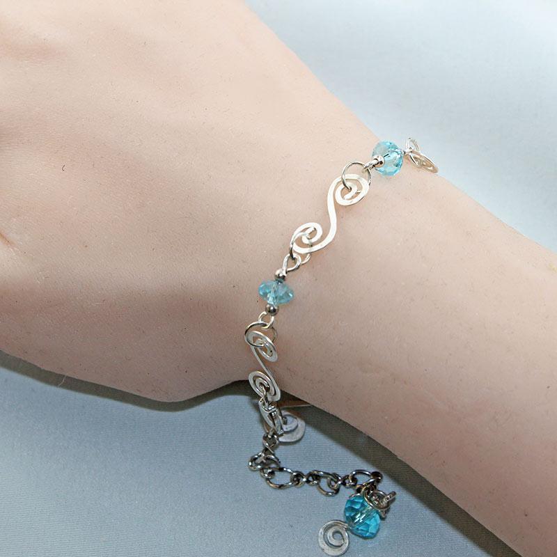 Wire Wrapped Swirl Bracelet - Gothic Grace Inc