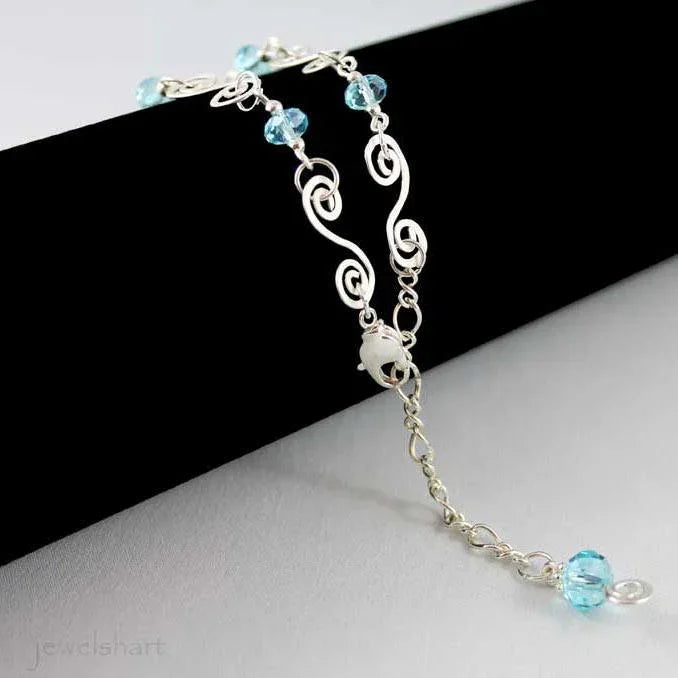 Wire Wrapped Swirl Bracelet - Gothic Grace Inc